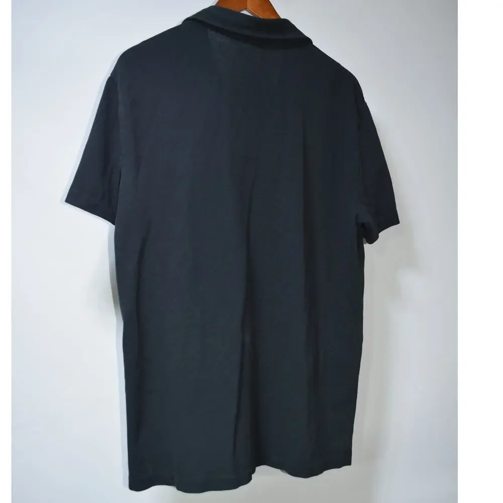 Ralph Lauren Black Label Men's Black Pocket Polo Shirt 100% Cotton Size L